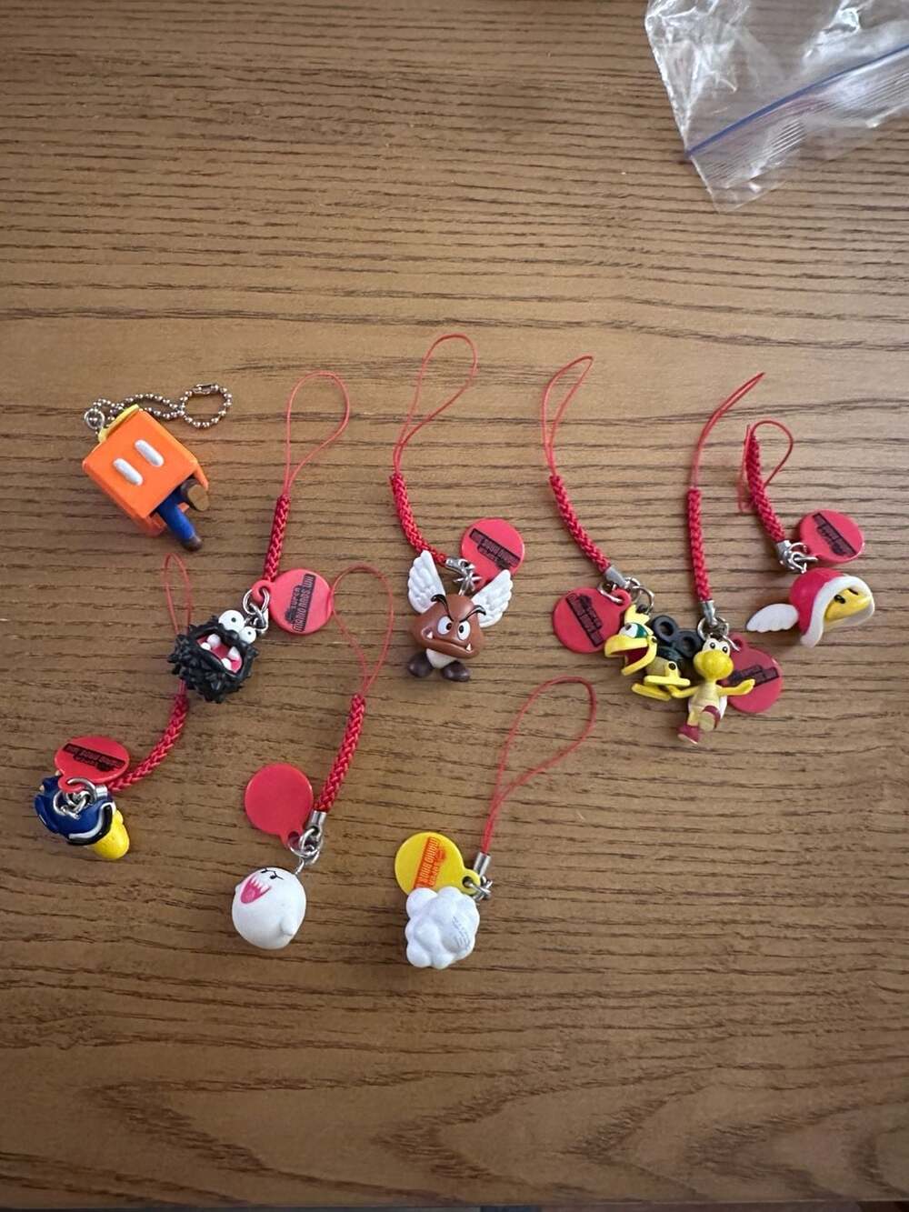 Nintendo Super Mario Bros. Wii Phone Strap Keychain Lot Of 9
